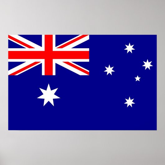 Framed print met vlag van Australië (Voorkant)