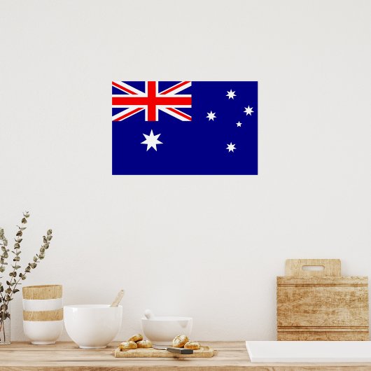 Framed print met vlag van Australië (Keuken)
