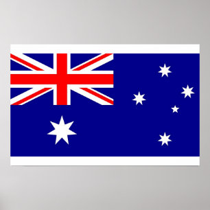 Framed print met vlag van Australië