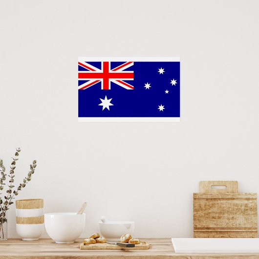 Framed print met vlag van Australië (Keuken)