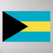 Framed print met vlag van Bahama's (Voorkant)