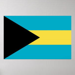 Framed print met vlag van Bahama's