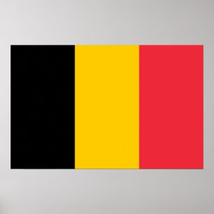 Framed print met vlag van België