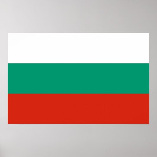 Framed print met vlag van Bulgarije (Voorkant)
