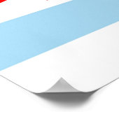 Framed print met vlag van Chicago, VS (Hoek)