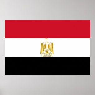 Framed print met vlag van Egypte