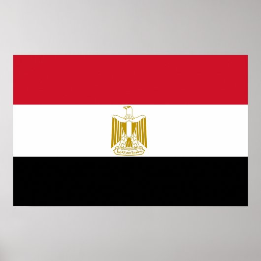 Framed print met vlag van Egypte (Voorkant)
