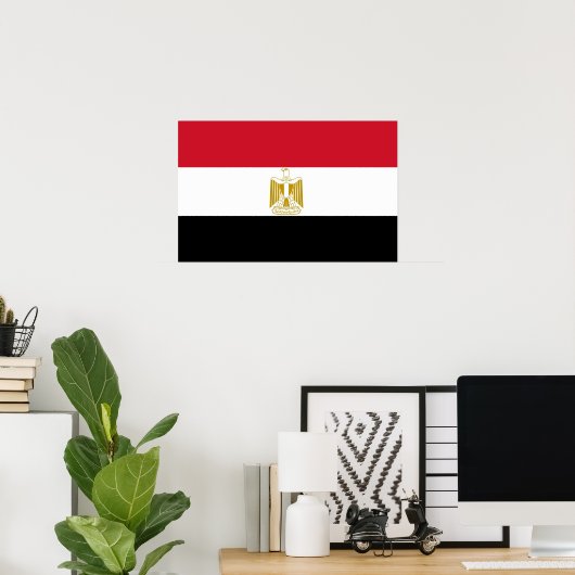Framed print met vlag van Egypte (Thuiskantoor)