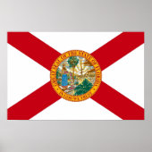 Framed print met vlag van Florida, VS (Voorkant)