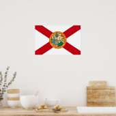 Framed print met vlag van Florida, VS (Keuken)
