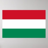 Framed print met vlag van Hongarije