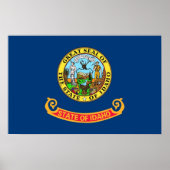 Framed print met vlag van Idaho, VS (Voorkant)