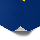 Framed print met vlag van Indiana, VS (Hoek)