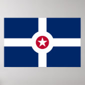 Framed print met vlag van Indianapolis, VS (Voorkant)