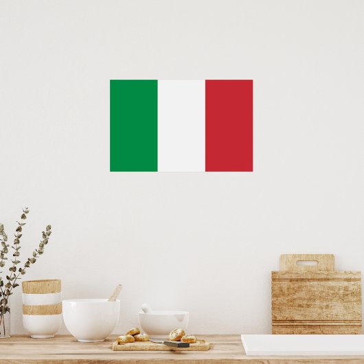 Framed print met vlag van Italië (Keuken)