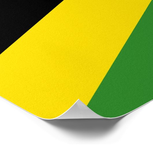 Framed print met vlag van Jamaica (Hoek)