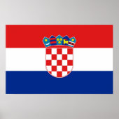 Framed print met vlag van Kroatië (Voorkant)