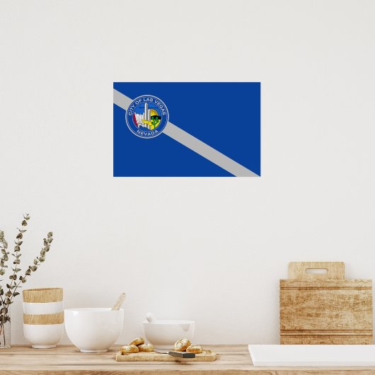 Framed print met vlag van Las Vegas, VS (Keuken)