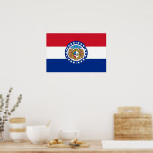 Framed print met vlag van Missouri, VS (Keuken)