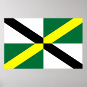 Framed print met vlag van Monterey City, VS (Voorkant)