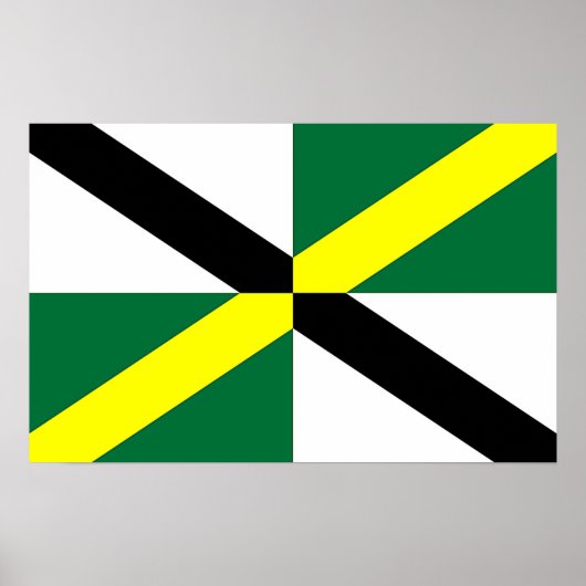 Framed print met vlag van Monterey City, VS (Voorkant)