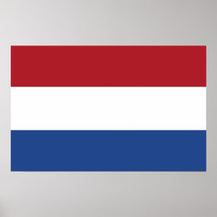 Framed print met vlag van Nederland