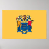 Framed print met vlag van New Jersey, VS (Voorkant)