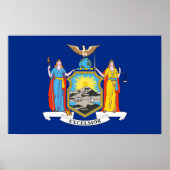 Framed print met vlag van New York, VS (Voorkant)