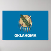 Framed print met vlag van Oklahoma, VS (Voorkant)