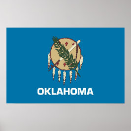 Framed print met vlag van Oklahoma, VS