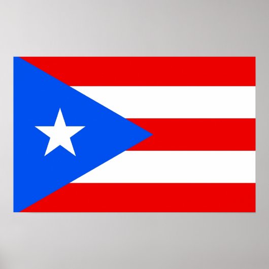 Framed print met vlag van Puerto Rico, VS (Voorkant)
