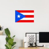 Framed print met vlag van Puerto Rico, VS (Thuiskantoor)