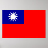 Framed print met vlag van Taiwan (Voorkant)