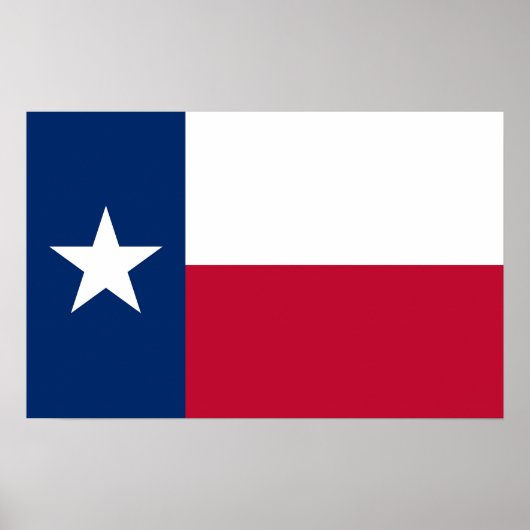 Framed print met vlag van Texas, VS (Voorkant)