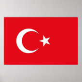 Framed print met vlag van Turkije (Voorkant)