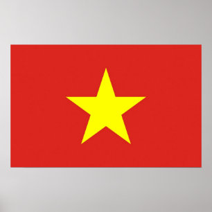 Framed print met vlag van Vietnam