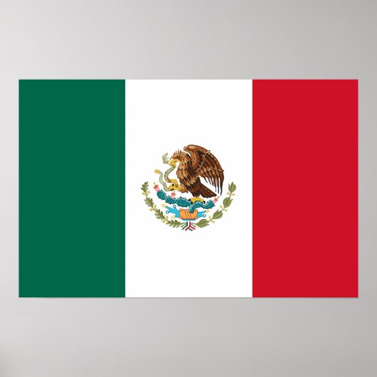 Framed print with Flag of Mexico (Voorkant)