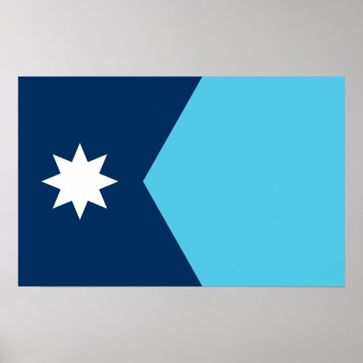 Framed print with Flag of Minnesota, USA (Voorkant)