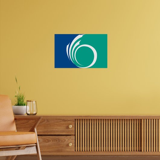 Framed print with Flag of Ottawa, Canada (Woonkamer 2)