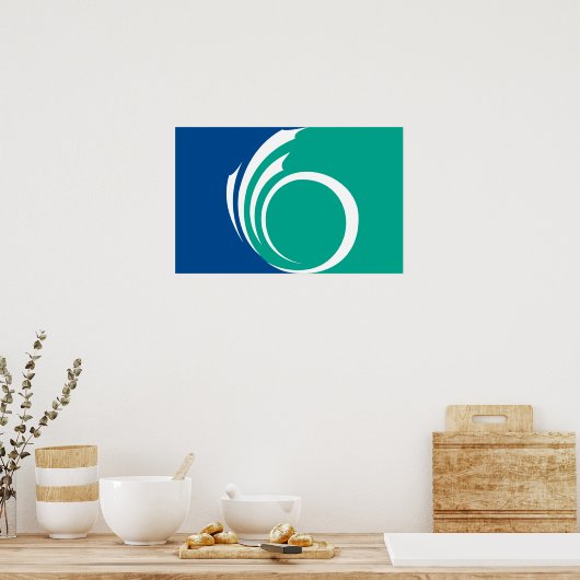 Framed print with Flag of Ottawa, Canada (Keuken)