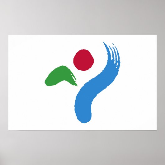 Framed print with Flag of Seoul (Voorkant)