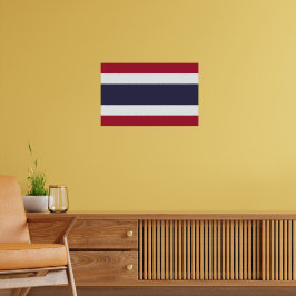 Framed print with Flag of Thailand