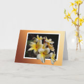 Framed Pulmeria Kaart (Gele Bloem)