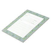 Framed Recipe Page for Green Herb Leaves Multomap Notitieblok (Schuin)