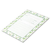 Framed Recipe Page for Green Herb Leaves Multomap Notitieblok (Schuin)