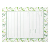Framed Recipe Page for Green Herb Leaves Multomap Notitieblok (Voorkant)