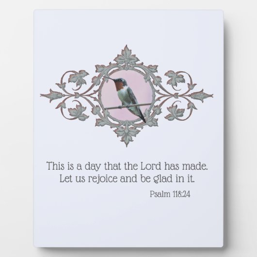 Framed Ruby Throated Hummingbird Fotoplaat (Voorkant)