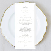 Framed Sage Green Elegant Monogram Weddenschap Menu