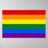 Frameed print met Regelboog LGBT-vlag (Voorkant)