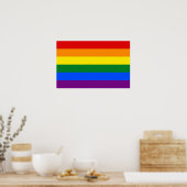 Frameed print met Regelboog LGBT-vlag (Keuken)